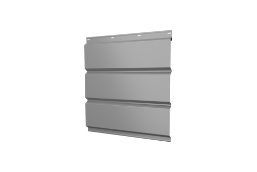 Софит металлический без перфорации 0,45 PE с пленкой RAL 9006 бело-алюминиевый