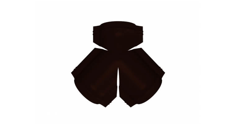 Тройник Y малого конька полукруглого Drap RR 32 темно-коричневый