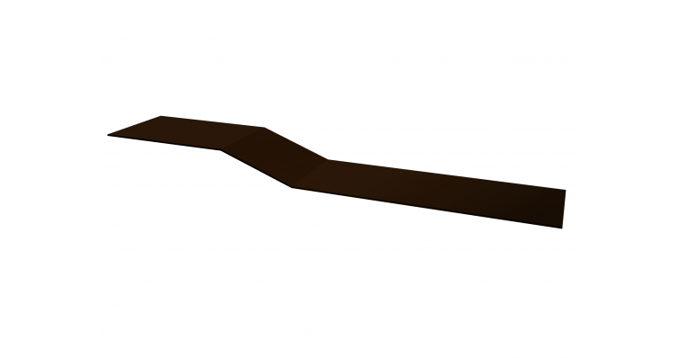 Планка крепежная фальц GL 0,5 GreenCoat Pural с пленкой RR 887 шоколадно-коричневый (RAL 8017 шоколад)