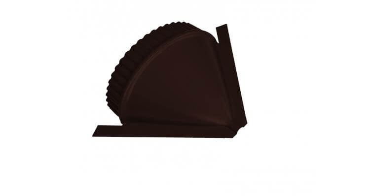 Заглушка конусная для полукруглого конька Atlas RAL 8017 шоколад
