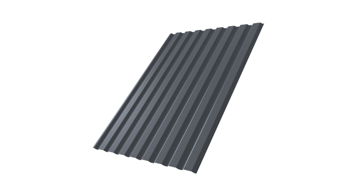 Профнастил С20A 0,4 PE-double RAL 7024 мокрый асфальт