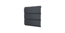 Софит металлический полная перфорация 0,5 Satin Мatt с пленкой RAL 7024 мокрый асфальт