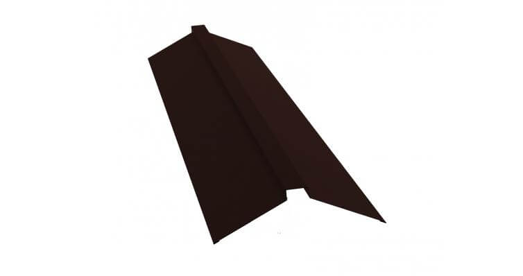 Планка конька плоского 115х30х115 0,5 GreenCoat Pural BT, matt RR 887 шоколадно-коричневый (RAL 8017 шоколад) (2м)