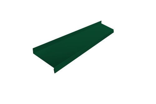 Отлив простой 100 0,5 Satin с пленкой RAL 6005 зеленый мох (2м)