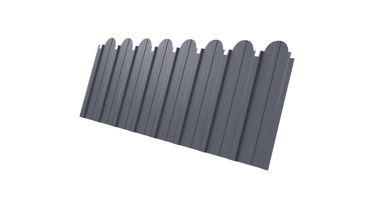 Профнастил С10A фигурный 0,45 Drap TX RAL 7004 сигнальный серый