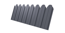 Профнастил С10B фигурный 0,45 Drap TX RAL 7004 сигнальный серый