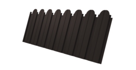 Профнастил С10B фигурный 0,45 Drap TX RR 32 темно-коричневый