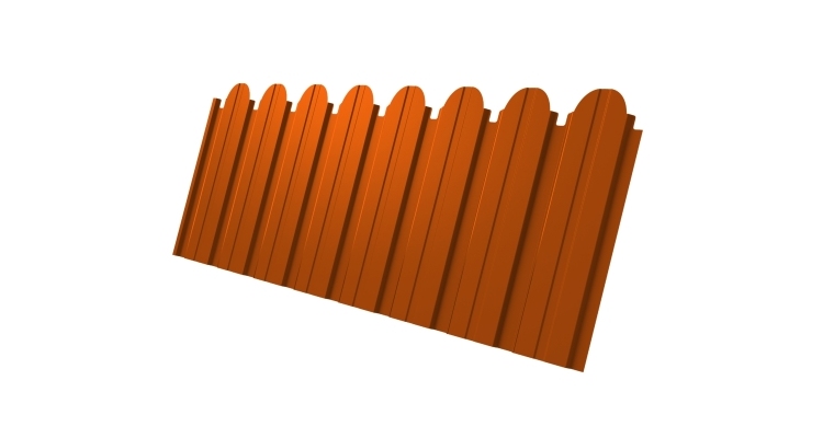 Профнастил С10B фигурный 0.45 PE RAL 2004 оранжевый