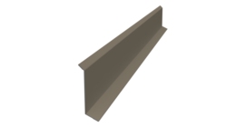 Планка примыкания в штробу 60 - 0.45 мм PE с пленкой RAL 1015 светлая слоновая кость (3м)