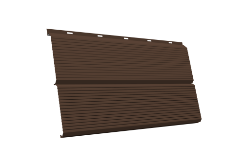 ЭкоБрус 0,345 Gofr 0.45 Drap TX с пленкой RAL 8017 шоколад