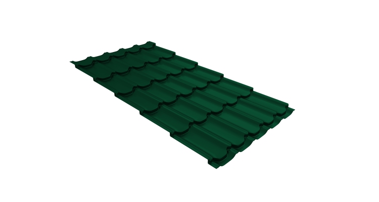 Металлочерепица квинта плюс 0,45 Drap TR RAL 6005 зеленый мох