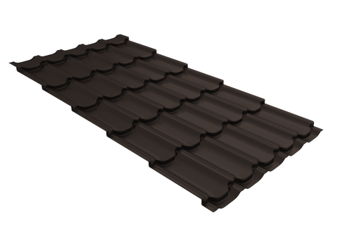 Металлочерепица квинта плюс 0,45 Drap TX RR 32 темно-коричневый
