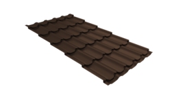 Металлочерепица квинта плюс 0,45 Drap-double TX RAL 8017 шоколад