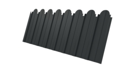 Профнастил C10A фигурный 0,5 PurPro Matt 275 RAL 7016 антрацитово-серый