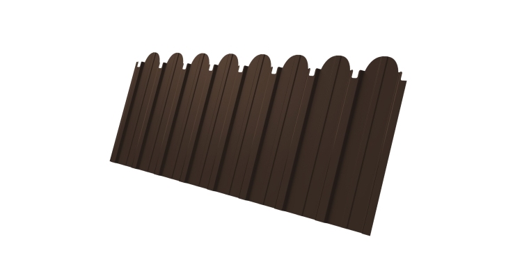 Профнастил C10A фигурный 0.5 PurPro Matt 275 RAL 8017 шоколад