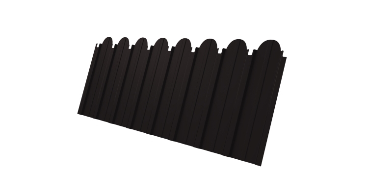 Профнастил C10A фигурный 0.5 Satin Matt RAL 9005 черный