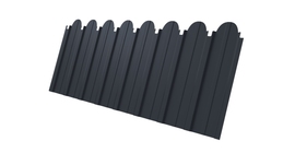 Профнастил C10A фигурный 0,5 Drap TX RAL 7024 мокрый асфальт