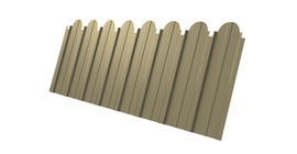 Профнастил C10A фигурный 0,4 PE RAL 1014 слоновая кость