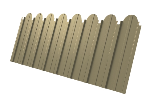 Профнастил C10A фигурный 0,4 PE RAL 1014 слоновая кость