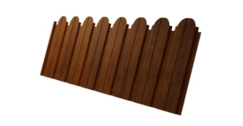 Профнастил C10B фигурный 0.45 Print-Double Premium Golden Wood Intense F