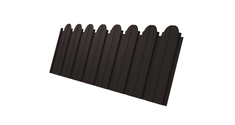 Профнастил C10B фигурный 0.5 PurPro Matt 275 RR 32 темно-коричневый