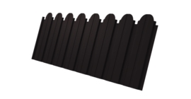 Профнастил C10B фигурный 0.5 Satin Matt RAL 9005 черный