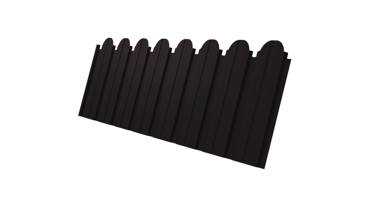 Профнастил C10B фигурный 0.5 Drap RAL 9005 черный