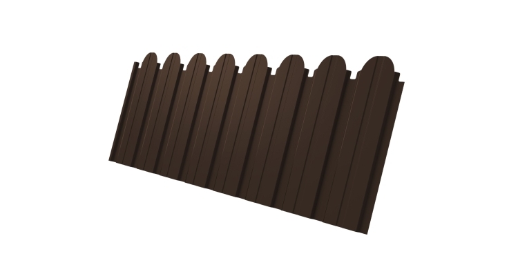 Профнастил C10B фигурный 0,4 PE-Double RAL 8017 шоколад