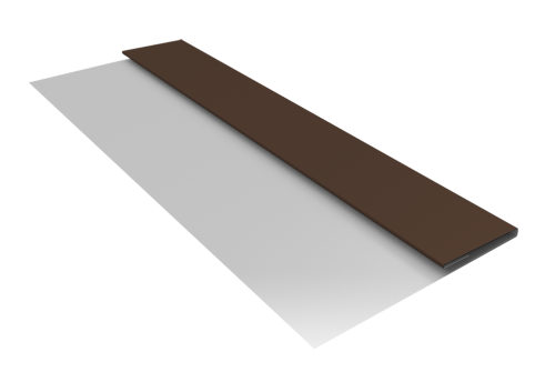 Планка стартовая Блок-хаус new 0,5 Satin Matt RAL 8017 шоколад (2м)
