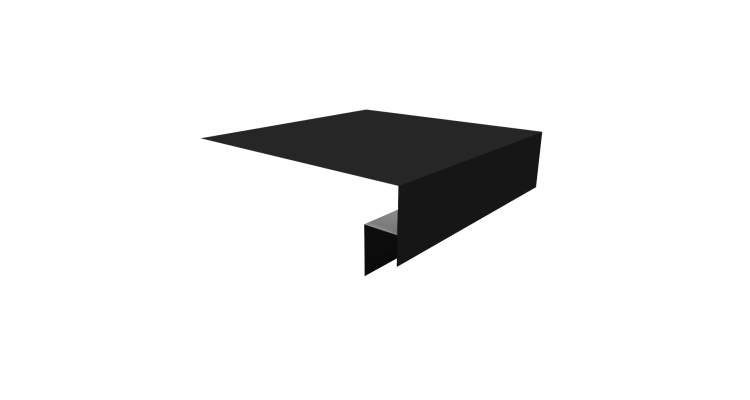 Планка околооконная сложная Блок-хаус new 200х50х27 0,45 Drap TX RAL 9005 черный (2м)