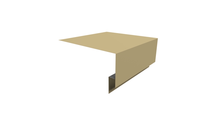 Планка околооконная сложная Блок-хаус new 200х75х27 0,45 PE с пленкой RAL 1014 слоновая кость (3м)