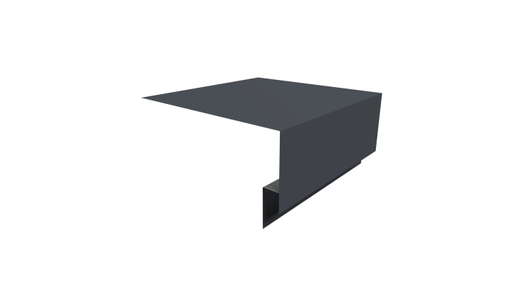 Планка околооконная сложная Блок-хаус new 200х75х27 0,5 Drap TX RAL 7024 мокрый асфальт (3м)