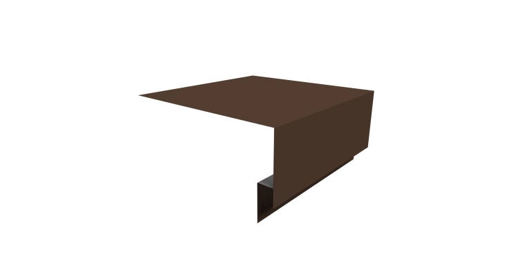 Планка околооконная сложная Блок-хаус new 200х75х27 0,5 Drap TX RAL 8017 шоколад (3м)