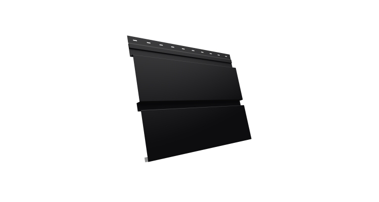 Софит металлический Квадро Брус без перфорации 0,45 Drap TR с пленкой RAL 9005 черный