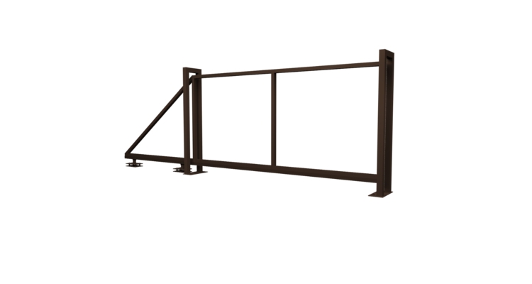 Ворота откатные Жалюзи Texas 2.0х4.5 RAL 8017 без заполнения (ламель 150 мм)