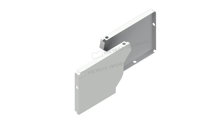 Заглушка желоба левая Металл Профиль БЮДЖЕТ 120х86 RAL 9003