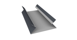 Планка угла внутреннего составная верхняя 0,45 Drap ST RAL 7024 мокрый асфальт (3м)