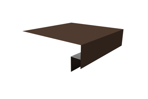 Планка околооконная сложная Экобрус Grand Line 200х50х25 0,5 Satin с пленкой RAL 8017 шоколад (2м)