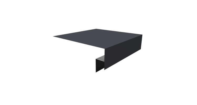 Планка околооконная сложная Экобрус Grand Line 200х50х25 0,5 Drap TX RAL 7024 мокрый асфальт (2м)