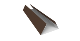 Планка стыковочная составная нижняя 0,5 Drap RAL 8017 шоколад (2м)