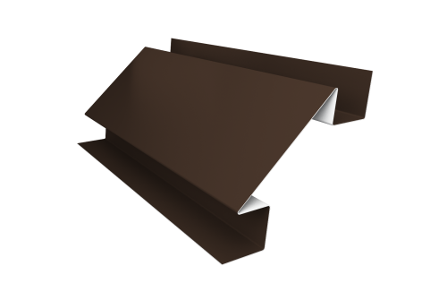 Угол внутренний сложный 75мм 0,45 Drap TwinColor RAL 8017 шоколад (2м)