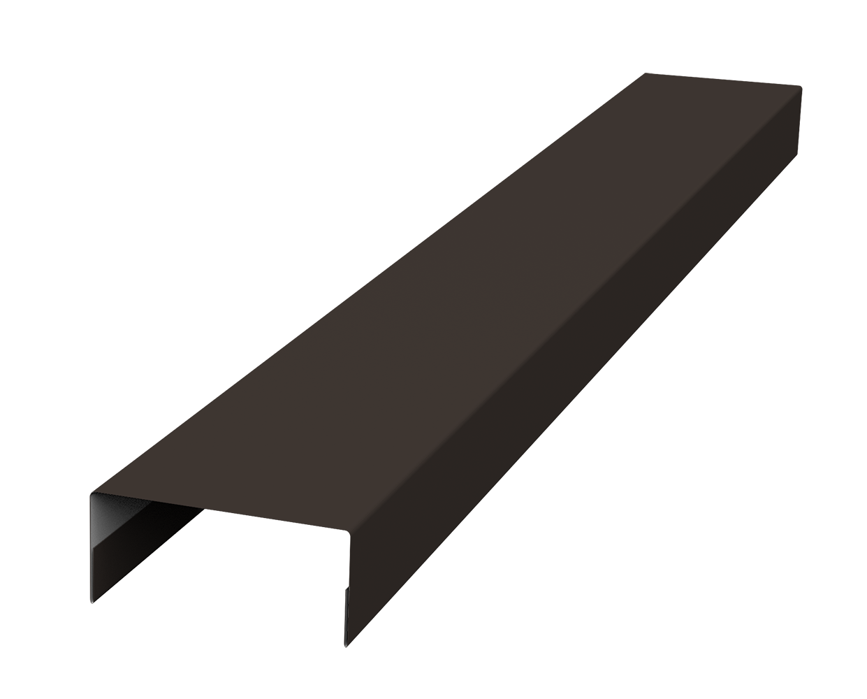 Ламель лицевая 125 забора жалюзи Texas стартовая/финишная для калиток и ворот 0.5 Satin Matt TX RR 32 темно-коричневый