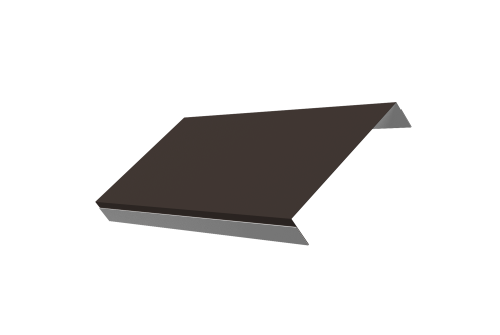 Ламель обратная 150 забора жалюзи Texas стартовая/финишная для калиток и ворот 0,5 Satin Matt TX RR 32 темно-коричневый