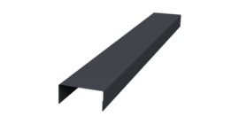 Крышка 45х20 жалюзи Texas 0,45 Drap ST RAL 7024 мокрый асфальт (2,5м)