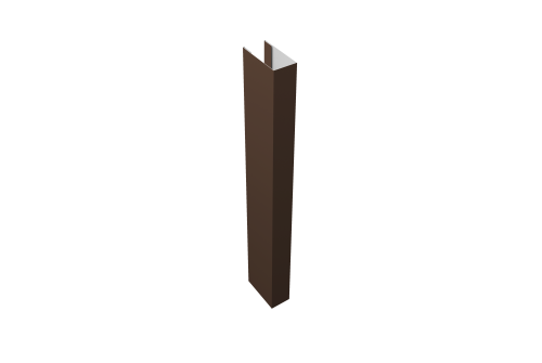 Стойка жалюзи Texas 0,5 Satin RAL 8017 шоколад для калиток и ворот (1,8м)