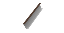 Декоративная накладка на столб универсальная 60х60 для забора жалюзи 0,5 PurPro Matt 275 RAL 8017 шоколад (3м)