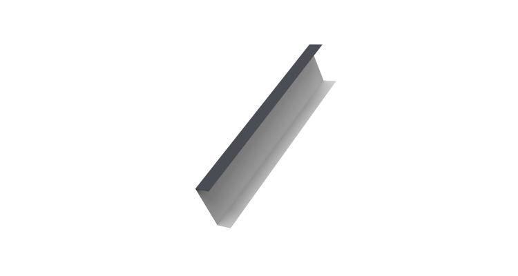 Декоративная накладка на столб универсальная 62х55 для забора жалюзи 0,45 Drap TX RAL 7024 мокрый асфальт (1,8м)