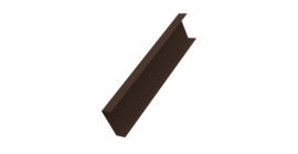 Декоративная накладка на столб универсальная 62х55 для забора жалюзи 0,45 PE-Double RAL 8017 шоколад (1,8м)