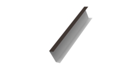 Декоративная накладка на столб универсальная 80х80 для забора жалюзи 0,45 Drap TR RR 32 темно-коричневый (3м)