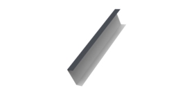 Декоративная накладка на столб универсальная 80х80 для забора жалюзи 0,5 Drap TX RAL 7024 мокрый асфальт (2м)